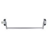 Dispositivo antipánico de empuje, modelo de sobreponer con un punto de cierre de la gama Global en acabado gris-gris.