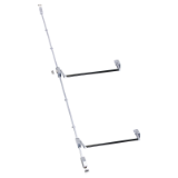 Dispositivo antipánico de empuje para discapacitados, modelo de sobreponer con dos/tres puntos de cierre de la gama Global en acabado gris-negro