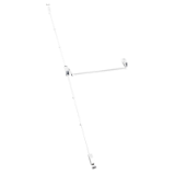 Dispositivo antipánico de empuje, modelo de sobreponer con dos puntos de cierre de la gama Global en acabado blanco-blanco.