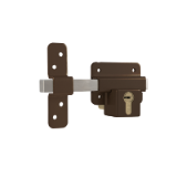 Cerrojo pasador de seguridad 22, con cilindro HSK 30x60 acabado hierro pintado, escudo M10.