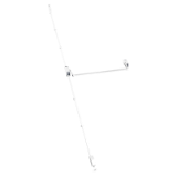 Dispositivo antipánico de empuje, modelo de sobreponer con dos puntos de cierre de la gama Global en acabado blanco-blanco.