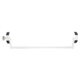 Dispositivo antipánico de empuje, modelo de sobreponer con un punto de cierre de la gama Global en acabado blanco-blanco.