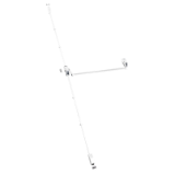 Dispositivo antipánico de empuje, modelo de sobreponer con tres puntos de cierre de la gama Universal en acabado blanco-blanco.