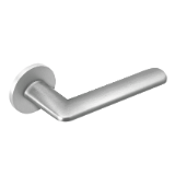 Juego de manillas Flat, roseta 52 mm, grosor 40-50mm, cromo satinado.