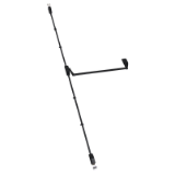 Dispositivo antipánico de empuje, modelo de sobreponer con dos puntos de cierre de la gama Global en acabado negro-negro.