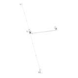 Dispositivo antipánico de empuje, modelo de sobreponer con tres puntos laterales de cierre de la gama Universal en acabado blanco-blanco.