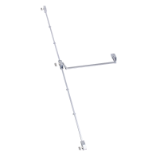 Dispositivo antipánico de empuje, modelo de sobreponer con tres puntos laterales de cierre de la gama Universal en acabado gris-gris.