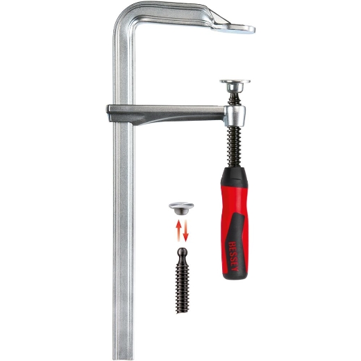 Original BESSEY Ganzstahl-Schraubzwinge GZ mit 2-Komponenten-Kunststoffgriff