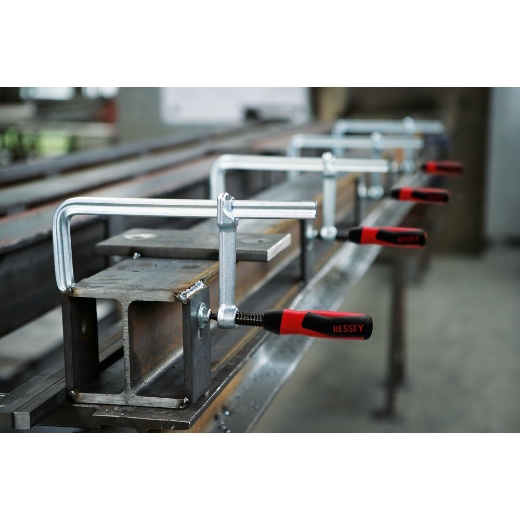 Original BESSEY Ganzstahl-Schraubzwinge GZ mit 2-Komponenten-Kunststoffgriff