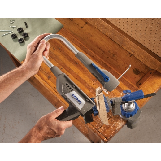 Sierra de calar compacta DREMEL Moto-Saw MS20-1/5 2 en 1 (70 W), 1 complemento, 5 accesorios