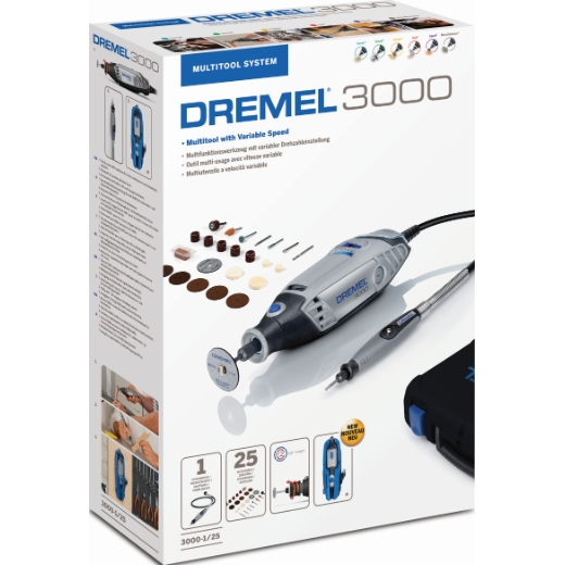 Multiherramienta DREMEL 3000-1/25 EZ (130 W), 1 complemento, 25 accesorios