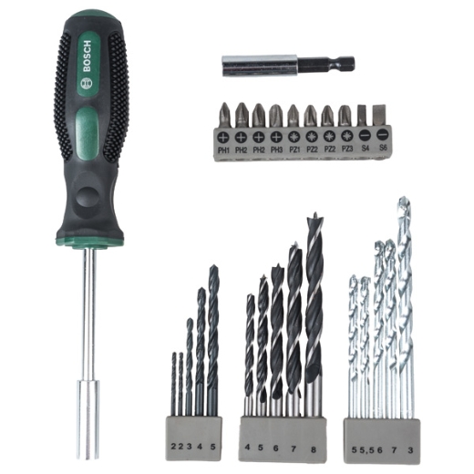 Bosch jgo. 27 pzas.brocas y destorpuntas 1/4"