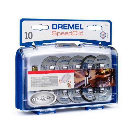 Set mit 10 EZ SpeedClic Trennscheiben und Dorn zum Schneiden in Metallen und Kunststoffen