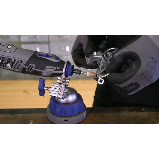 Desviador de bicicleta de metal pulido con accesorio multiherramienta Dremel Punto de pulido 10 mm 422