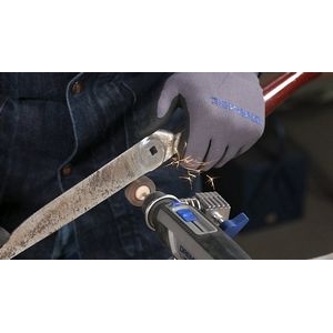 Afilador de cuchillas de jardín con accesorio multiherramienta Dremel Rueda de solapa 9,5 mm 502