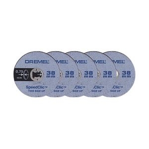 5 piezas EZ SpeedClic: Discos de corte finos, Disco de corte extrafino para realizar cortes en chapa y aluminio