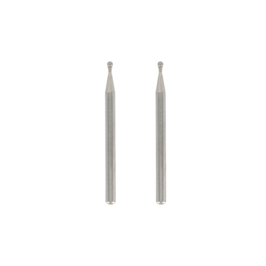 2 Stück Diamantbestückter Fräser 2 mm mit dem kleinsten kugelförmigen Diamantbohrer, zum Gravieren in hartem Material