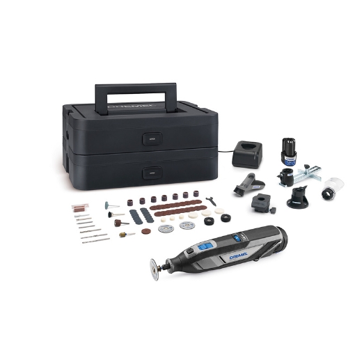 Caja multiherramienta Dremel 8240 Platinum con 65 accesorios y 5 complementos