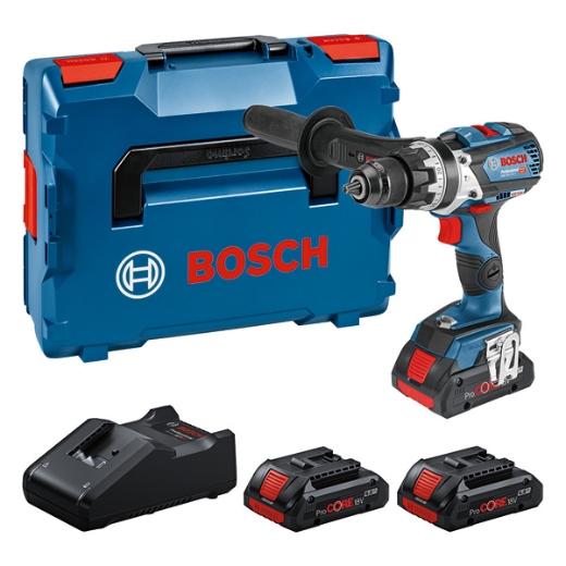 Bosch taladro percutor 3 baterias + cargador + maletin