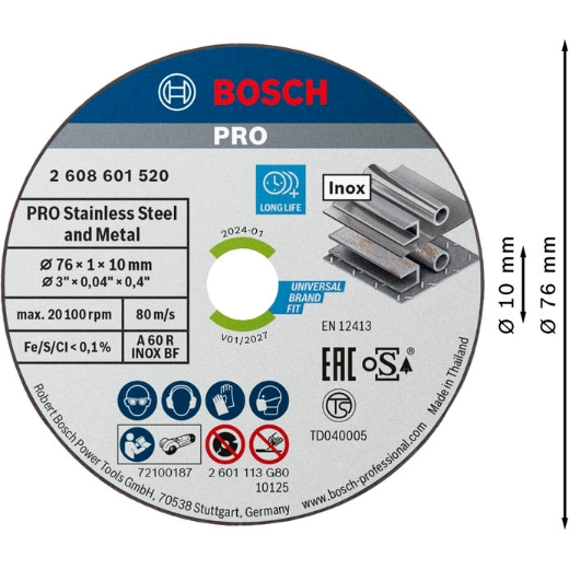 Bild der Produktabmessungen