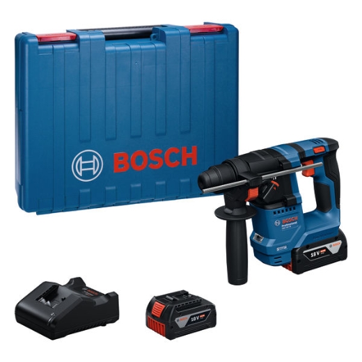 Bosch martillo perforador sds-plus + 2 batrias + cargador + maletin