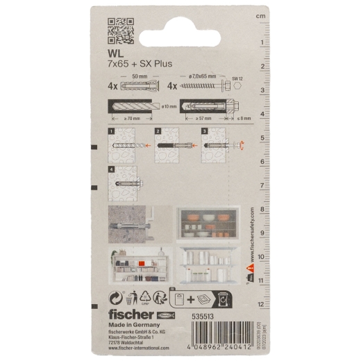 Fischer blister fijacion sanitario wl