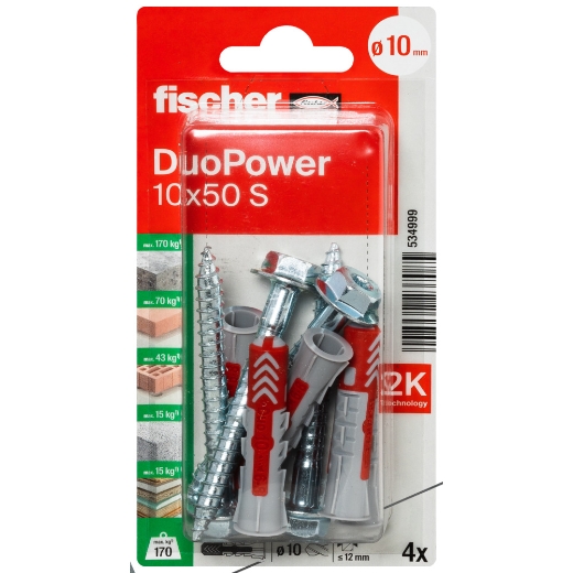 Fischer blister taco duopower + tornillo hexagonal