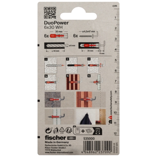Fischer blister taco duopower + alcayata