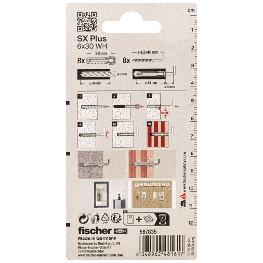 Fischer blister taco sx plus + alcayata