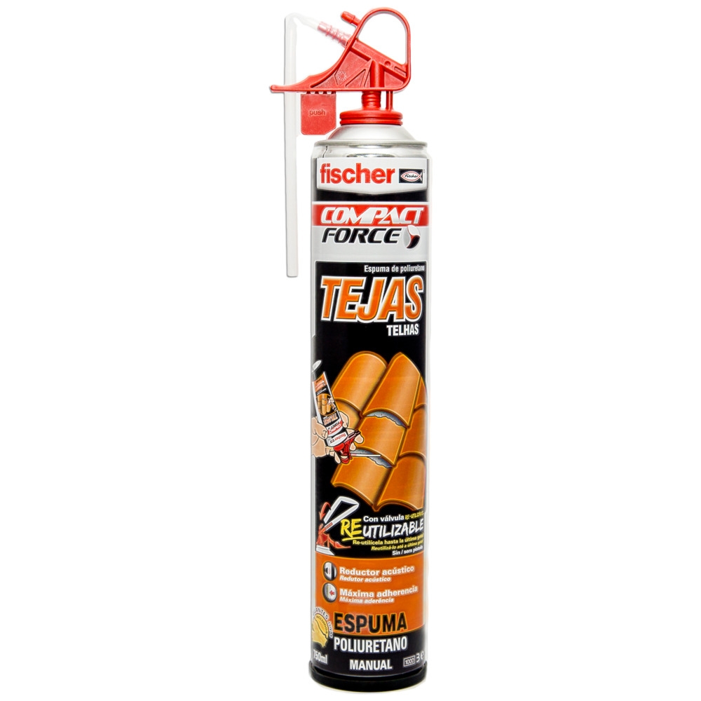 Fischer espuma poliuretano tejas canula gris