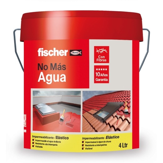 Fischer impermeablizante caucho c/fibras rojo