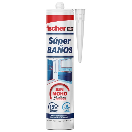 Fischer silicona superbaÑos transparente