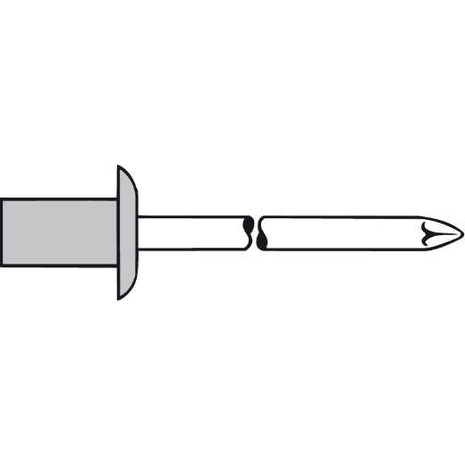CAP-Blindniete Alu/Niro Flachrundkopf 4,8 x 11