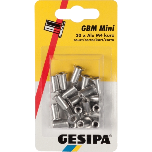 Blindnietmuttern Mini-Pack Alu M 6 Lang