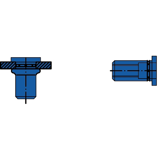 PolyGrip Blindnietmuttern Mini-Pack Stahl M 8 x 11 x 20