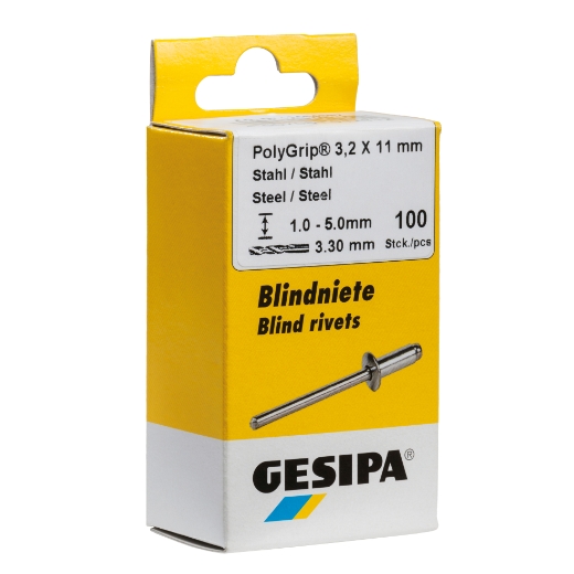 Blindniete Mini-Pack Alu/Stahl 4 x 8