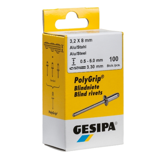 Mini-Pack PolyGrip Alu/Stahl 3,2 x 11