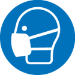 Safety pictogram Wear a mask (ISO 7010)