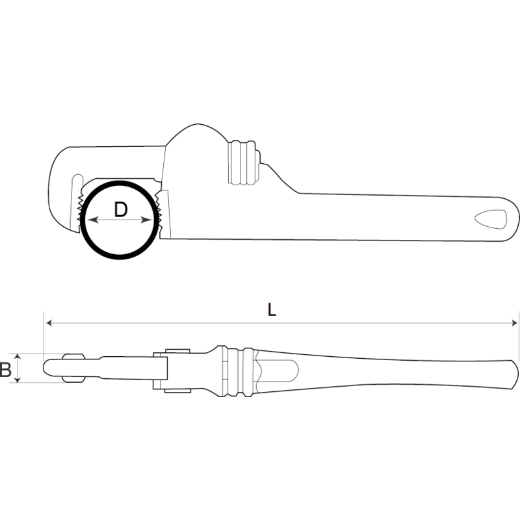 Llave Tubos Aluminio 14