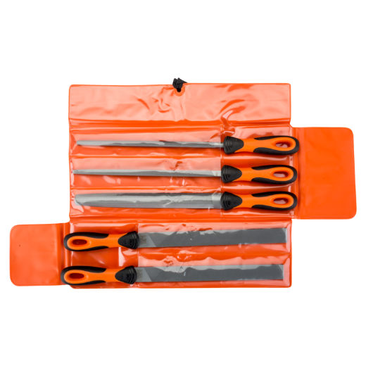 ERGO™ Feilensatz, 4 x Bastardhieb/1 x Halbschlicht 250 mm 5-teilig