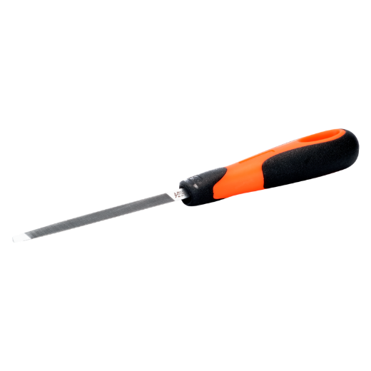 Dreikant-ERGO™-Sägefeile, schlank, mit Zweikomponenten-Griff, Halbschlichthieb, 150 mm