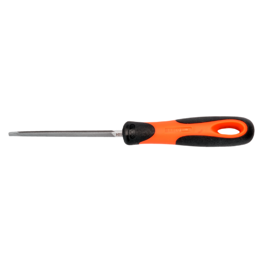 Dreikant-ERGO™-Sägefeile, schlank, mit Zweikomponenten-Griff, Halbschlichthieb, 150 mm