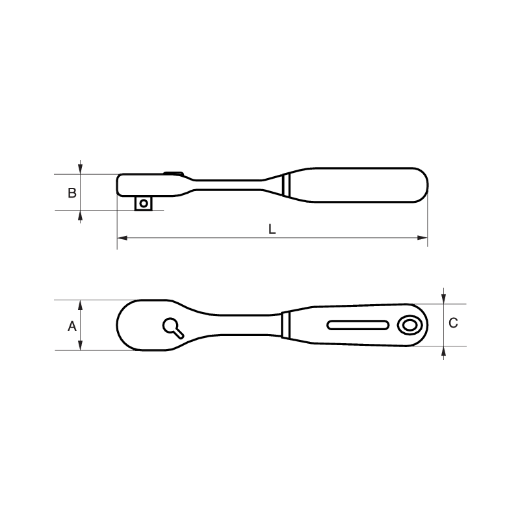 Llave Carraca Reversible  270M